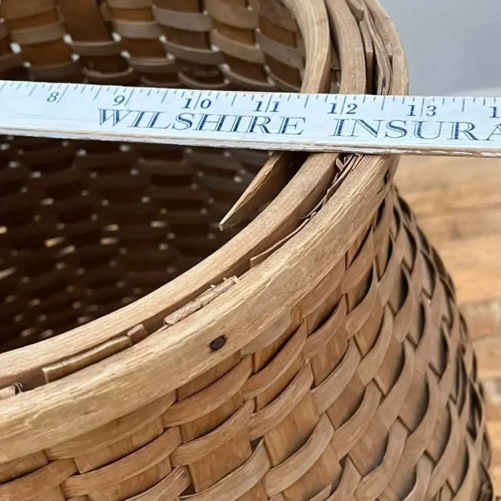 Antique Maine Penobscot Indigenous Hand Woven Handled Basket